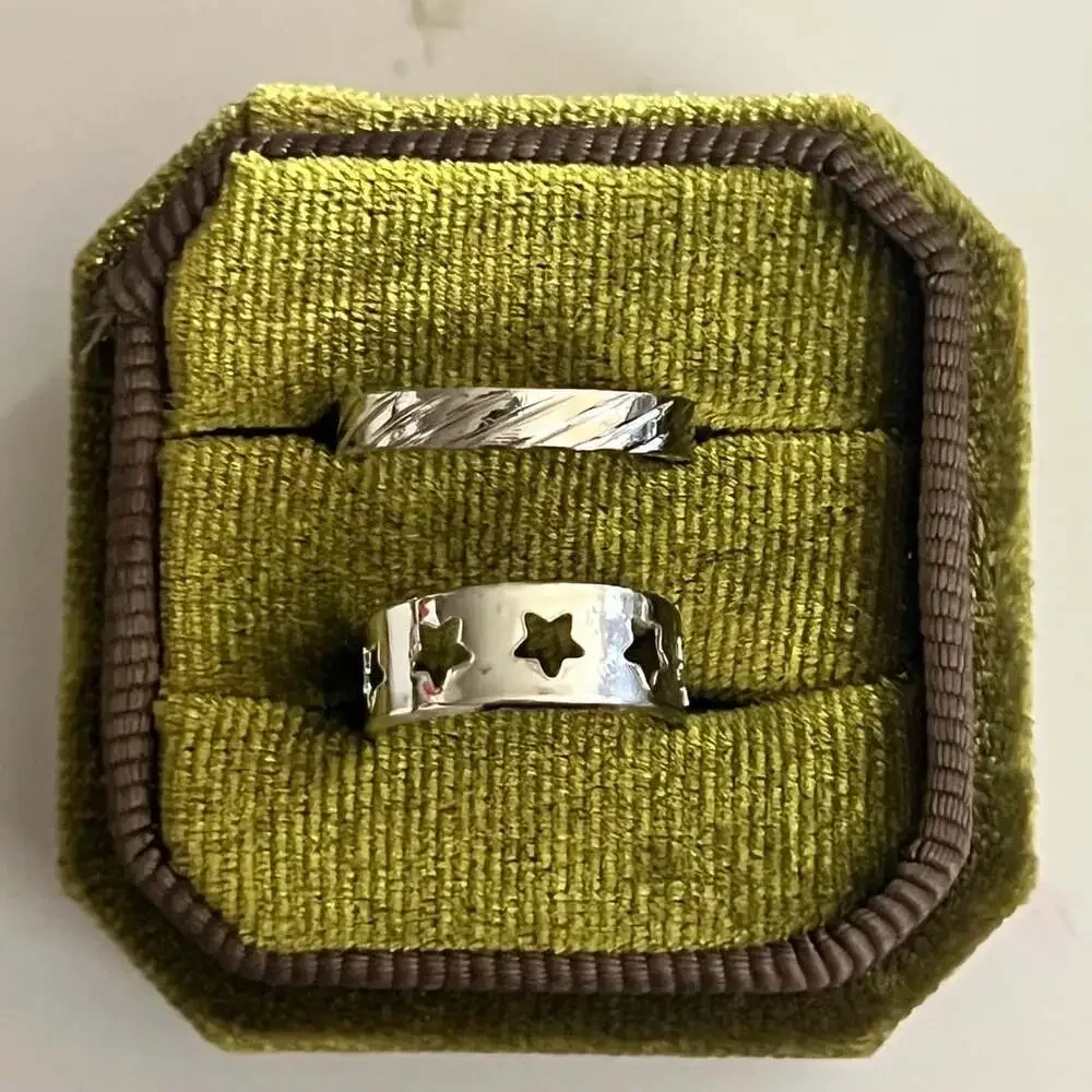 Stainless Steel Silver (2) Pack Adjustable Toe Ring Set